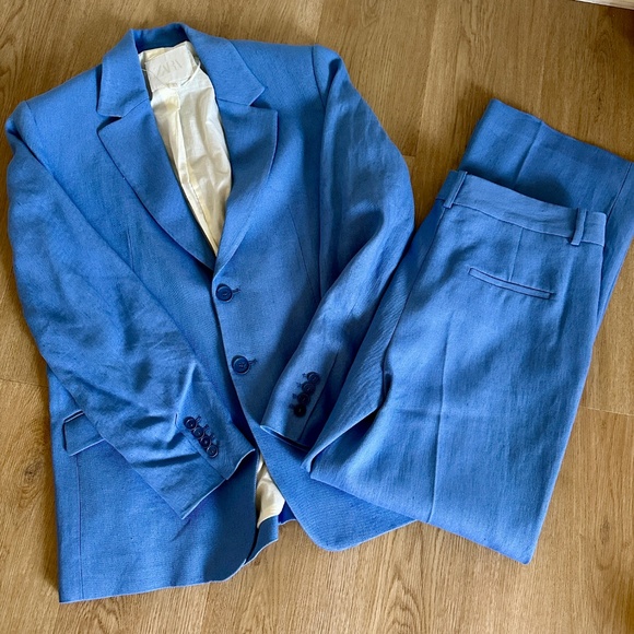 Linen blend blazer and pants - Picture 3 of 3